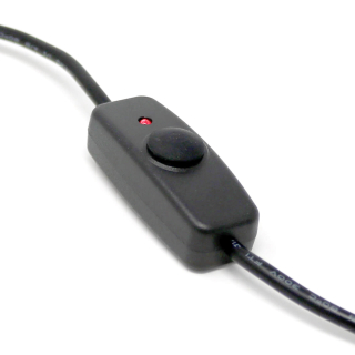 CABLE ALARGADOR USB-C NEGRO CON INTERRUPTOR - RASPBERRY PI 4