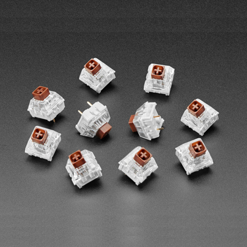 PULSADOR MECANICO KAILH - TACTILE BROWN - PACK 10 - COMPATIBLE CHERRY MX BROWN