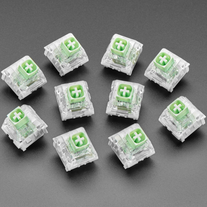 PULSADOR MECANICO KAILH - THICK CLICK JADE BOX - PACK 10 - COMPATIBLE CHERRY MX