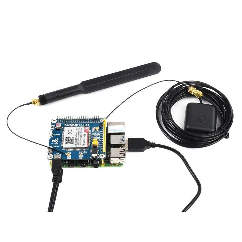 Gsm Router Raspberry Pi HAT 4G / 3G / 2G / GSM / GPRS / GPS SIM7600E PARA RASPBERRY PI