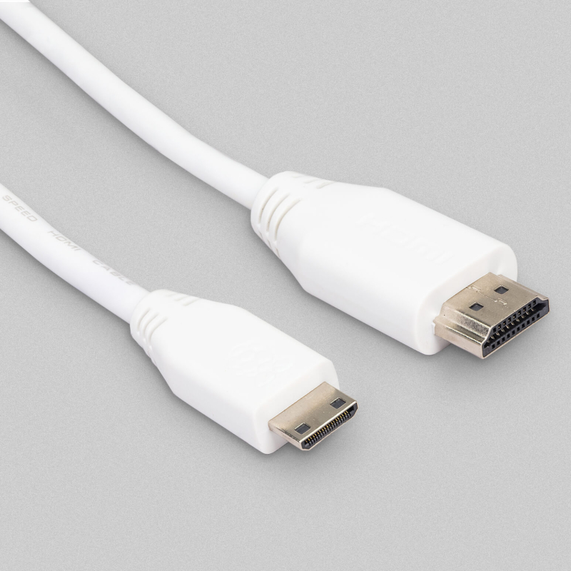 CABLE MINI HDMI (TIPO C) 1M. BLANCO OFICIAL RASPBERRY PI