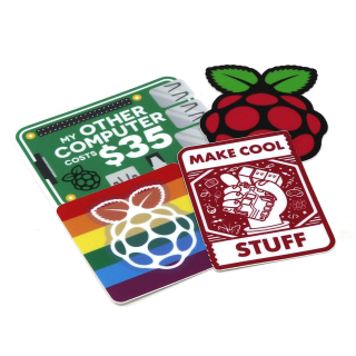 PACK ADHESIVOS OFICIAL RASPBERRY PI