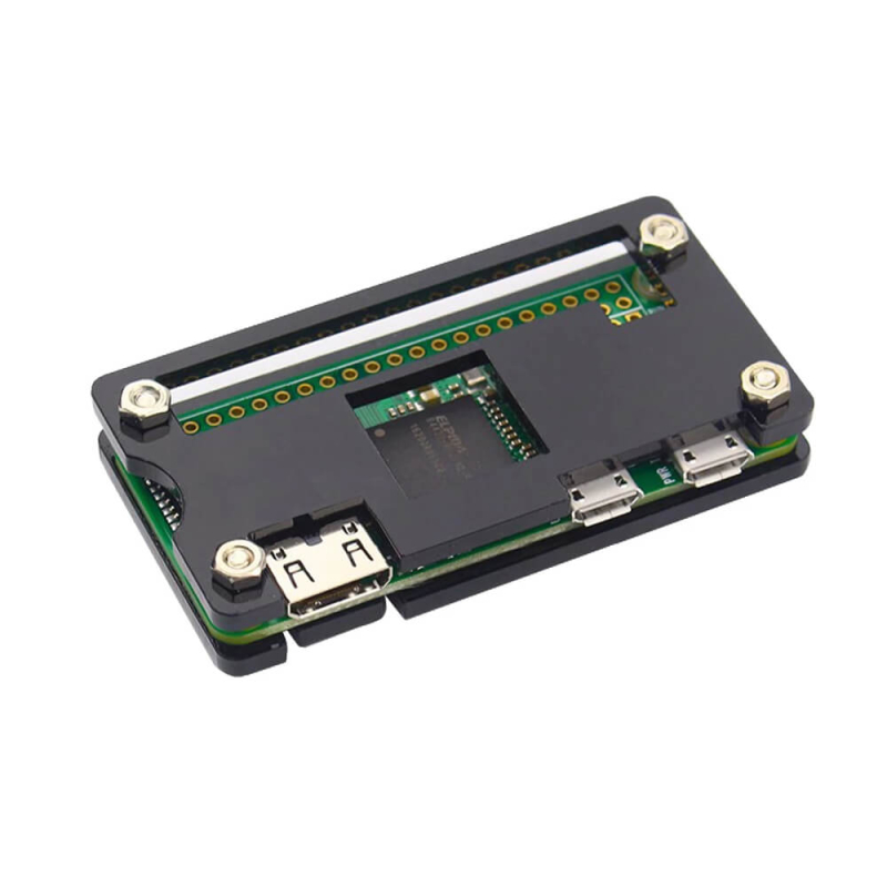 CAJA ACRILICA 2 CAPAS NEGRA PARA RASPBERRY PI ZERO