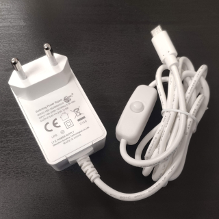 FUENTE ALIMENTACION BLANCA 5,2V 3A 15,6W USB-C CON INTERRUPTOR