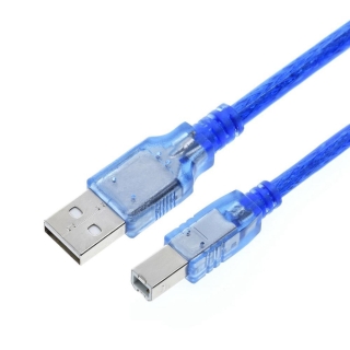 CABLE USB-A A USB-B M/M AZUL 30CM