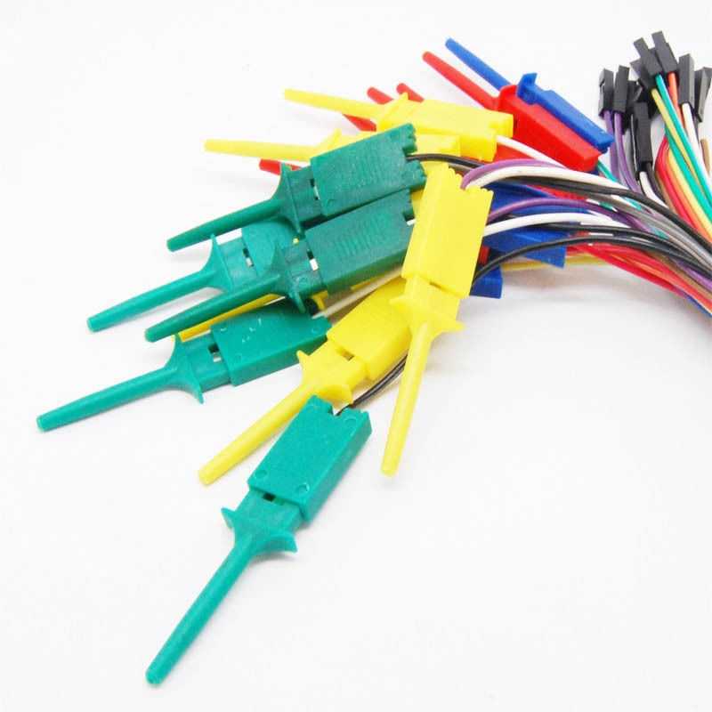 Oiyagai Lot De 2 Câbles Test Pinces Crocodile-Dupont 10 Broches 20 Cm Mâle/Femelle Pour Arduino Raspberry Pi