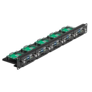 BRACKET RACK 19" 1U PARA 5 RASPBERRY PI Y 5 DISCOS SSD