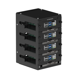 CAJA TORRE CLUSTER DESKTOP PARA 4 RASPBERRY PI Y 4 DISCOS SSD