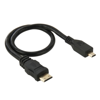 CABLE MICRO HDMI (TIPO D) A MINI HDMI (TIPO C) 30CM M/M