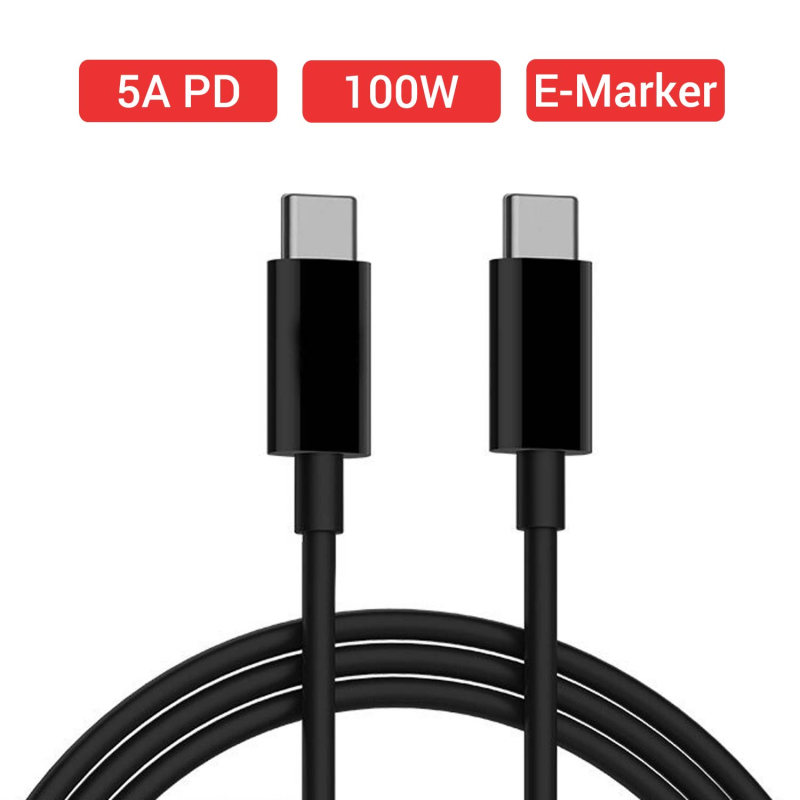 CABLE USB-C A USB-C - 100W - NEGRO