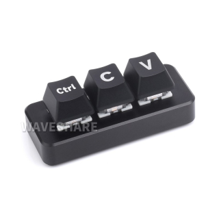 ATAJO TECLADO CTRL+C/V 3 TECLAS PROGRAMABLE - BASADO EN RP2040