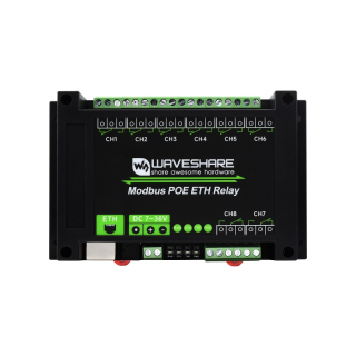 MODULO RELE ETHERNET 8 CANALES - MODBUS RTU/TCP - POE