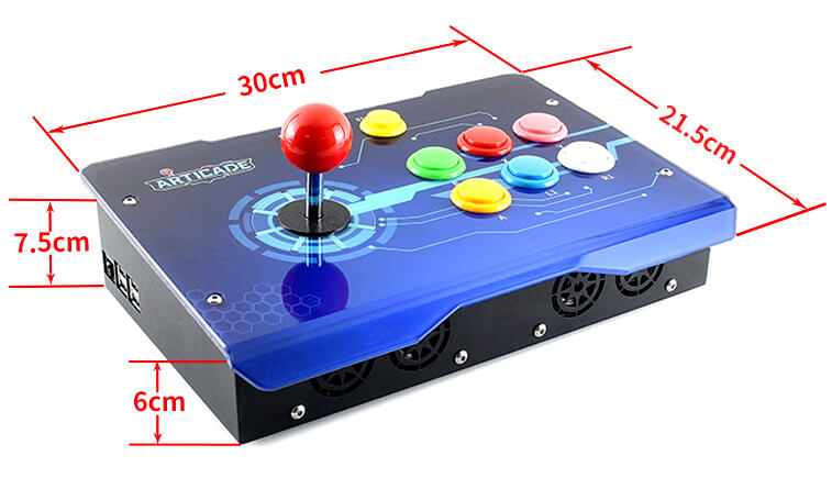 Waveshare arcade Console 1 player - Dimensiones