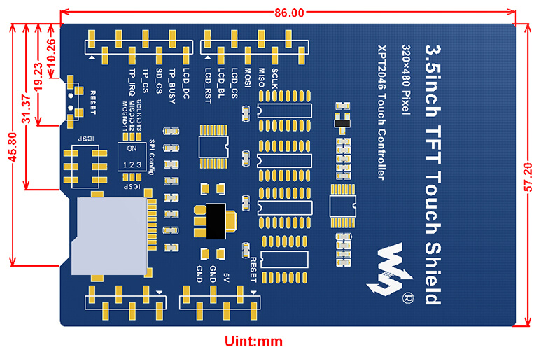 3.5inch Touch LCD Shield for Arduino