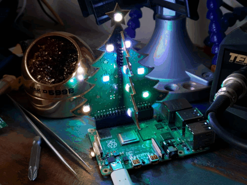Árbol de Navidad RGB 3D para Raspberry Pi