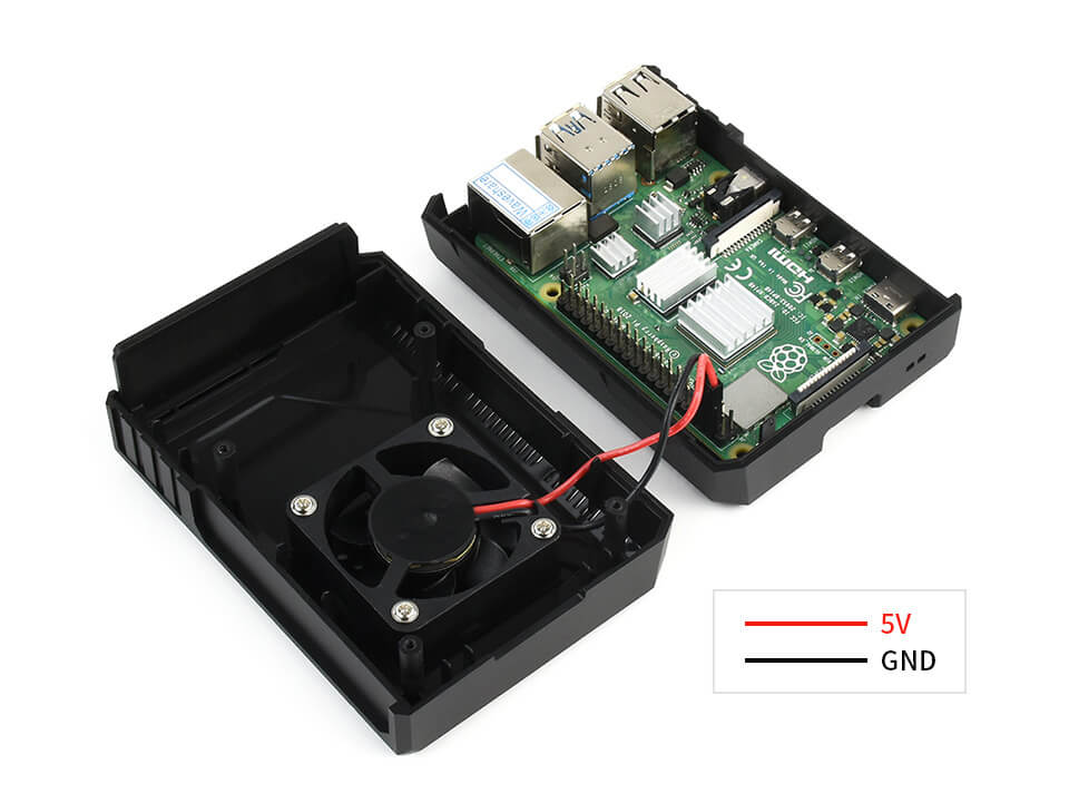 Spacecraft case con ventilador para Raspberry Pi 4