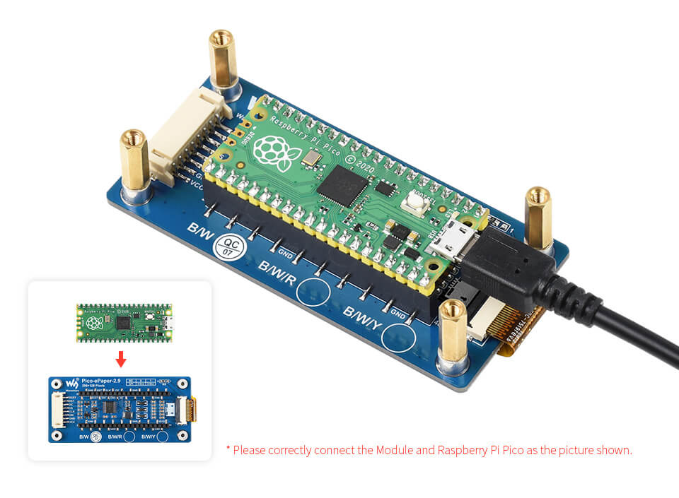 Display e-ink para Raspberry Pi Pico