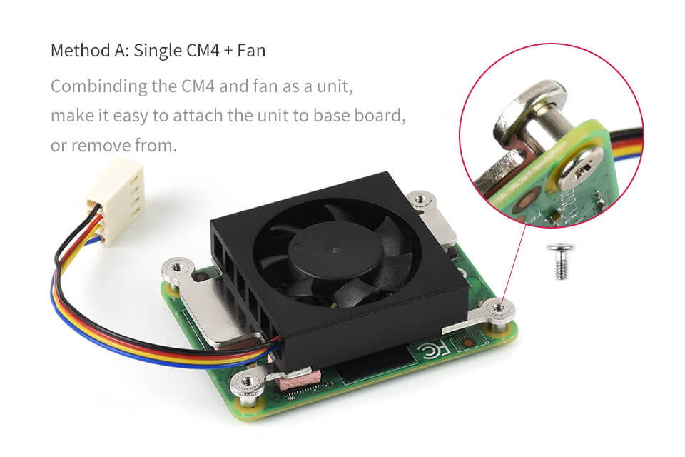 Dedicated 3007 Cooling Fan for Raspberry Pi Compute Module 4 CM4, Low Noise