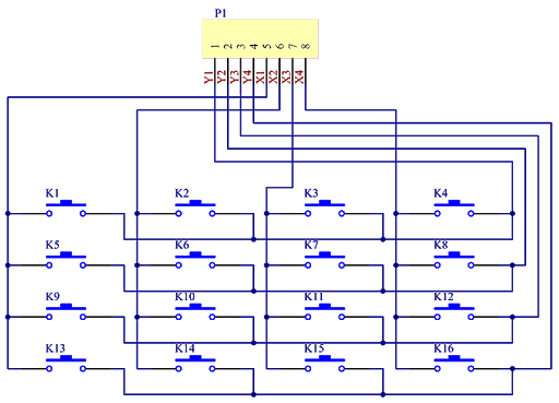 Teclado numérico 4x4