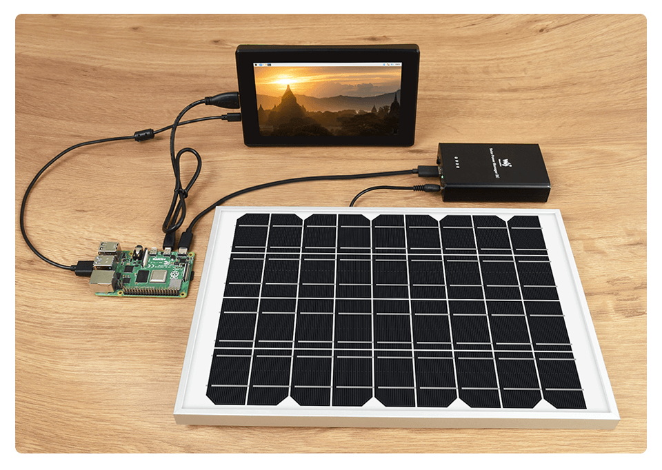 Energía solar alimentando una Raspberry Pi