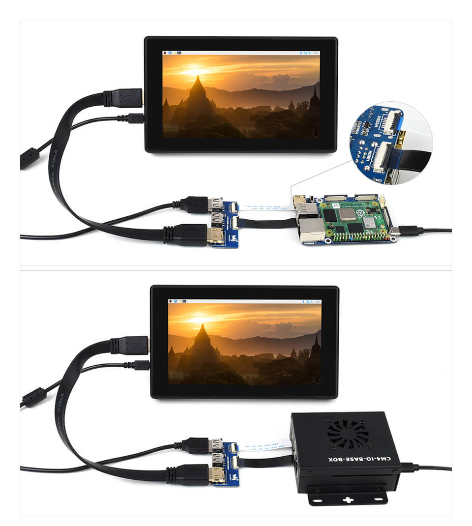 USB HDMI Adapter for CM4-IO-BASE, Adapting FFC Connector To Standard Connector