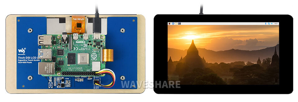 7inch Capacitive Touch IPS Display for Raspberry Pi, DSI Interface, 1024×600