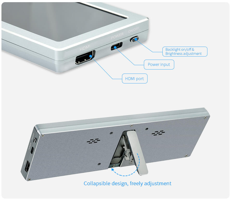 8.8inch IPS Side Monitor, 480×1920, HDMI, HiFi Speaker, No Touch