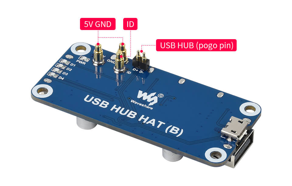 Waveshare USB HUB BOX for Raspberry Pi Zero Series, 4x USB 2.0 Ports